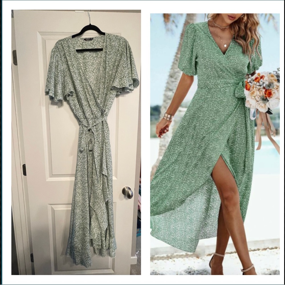 SHEIN floral wrap dress, Sz. 3x